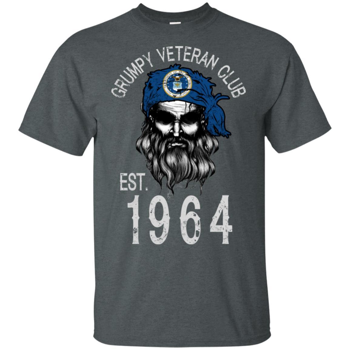 Grumpy Air Force Veteran Club T-Shirt On Front-TShirt-USAF-Veterans Nation