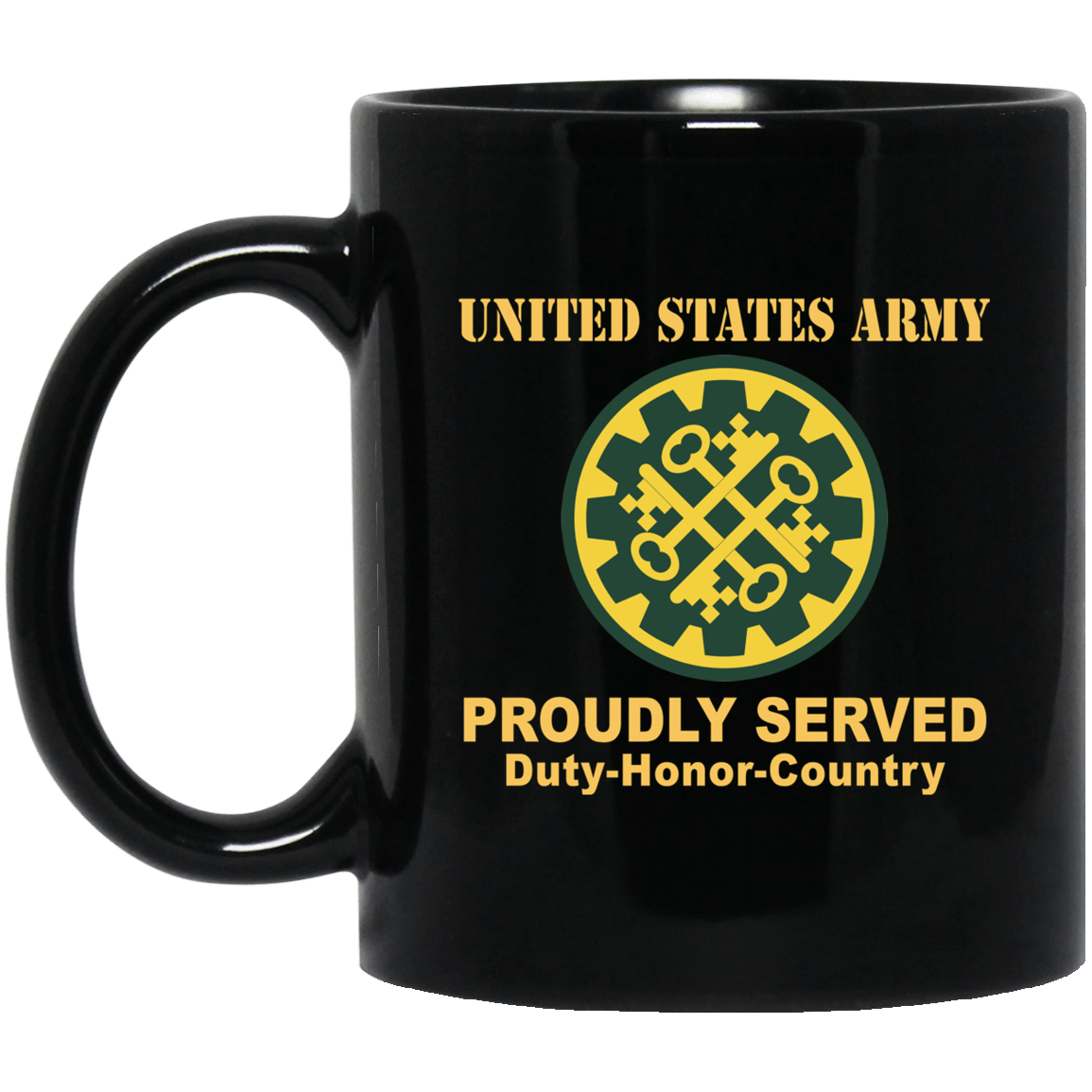 US ARMY 177TH MILITARY POLICE BRIGADE- 11 oz - 15 oz Black Mug-Mug-Army-CSIB-Veterans Nation