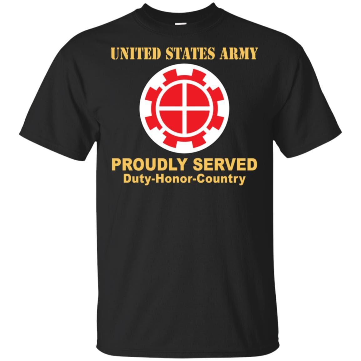 US ARMY 35TH ENGINEER BRIGADE - Proudly Served T-Shirt On Front For Men-TShirt-Army-Veterans Nation