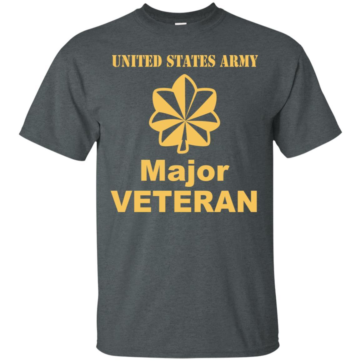 US Army O-4 Major O4 MAJ Field Officer Ranks Veteran Men T Shirt On Front-TShirt-Army-Veterans Nation