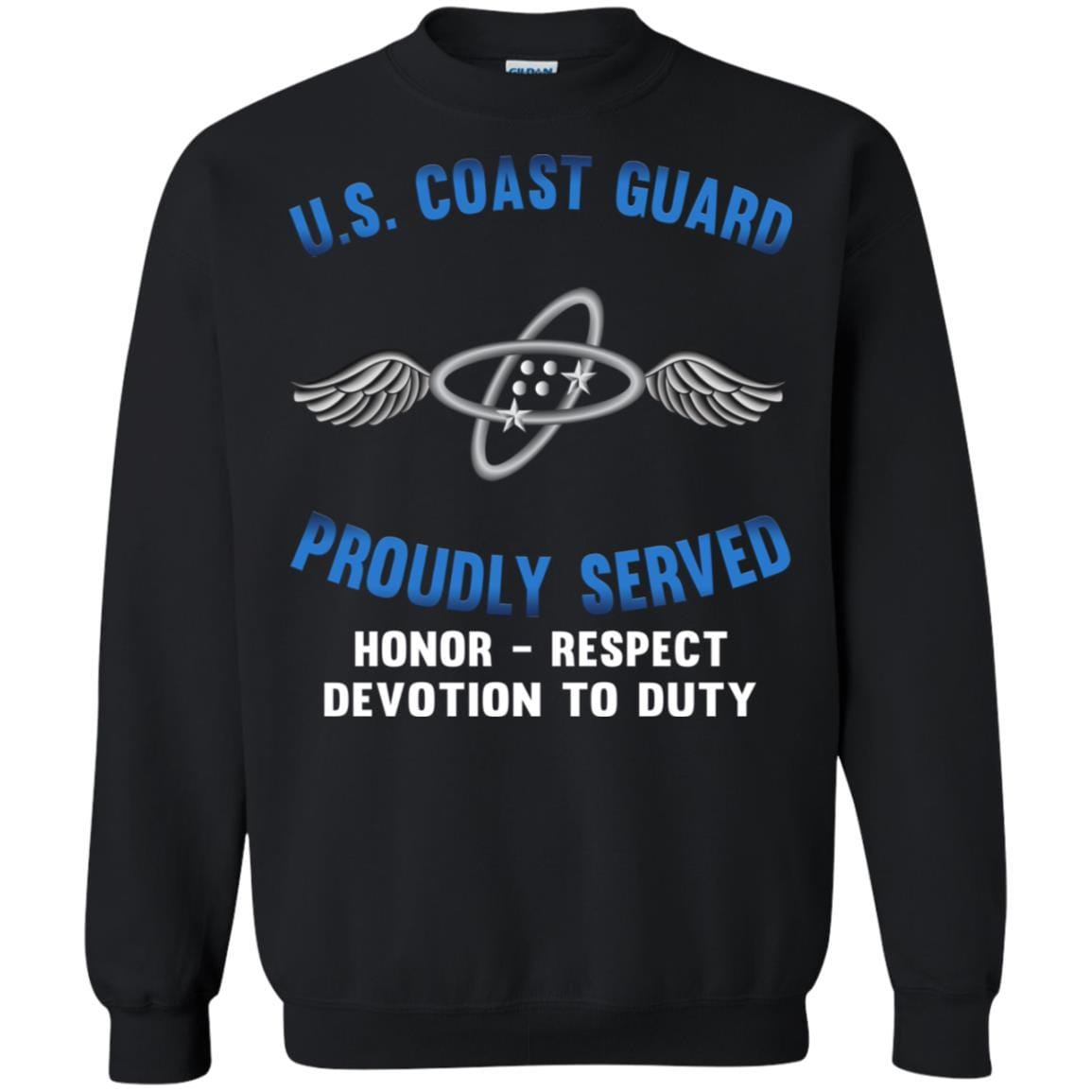 US Coast Guard Aviation Electronics Technician AET Logo Proudly Served T-Shirt For Men On Front-TShirt-USCG-Veterans Nation