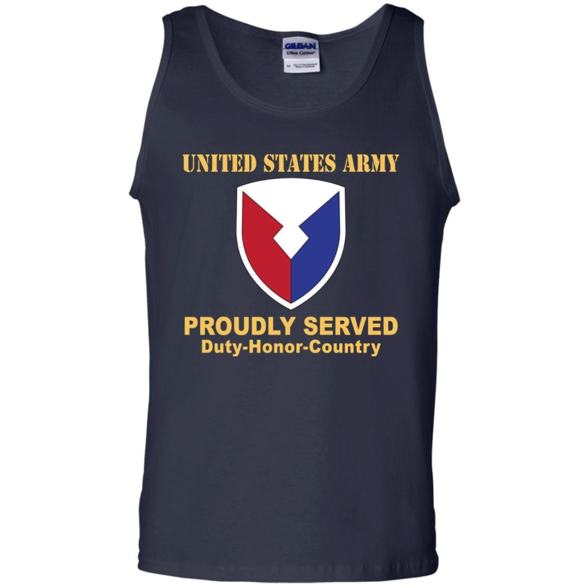 US ARMY CSIB MATERIEL COMMAND- Proudly Served T-Shirt On Front For Men-TShirt-Army-Veterans Nation