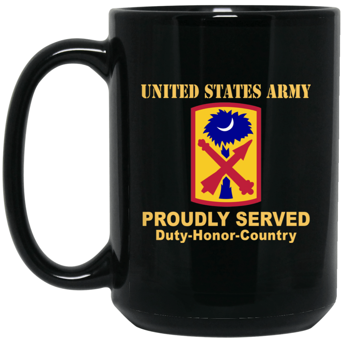 US ARMY 263 AIR AND MISSILE DEFENSE COMMAND - 11 oz - 15 oz Black Mug-Mug-Army-CSIB-Veterans Nation