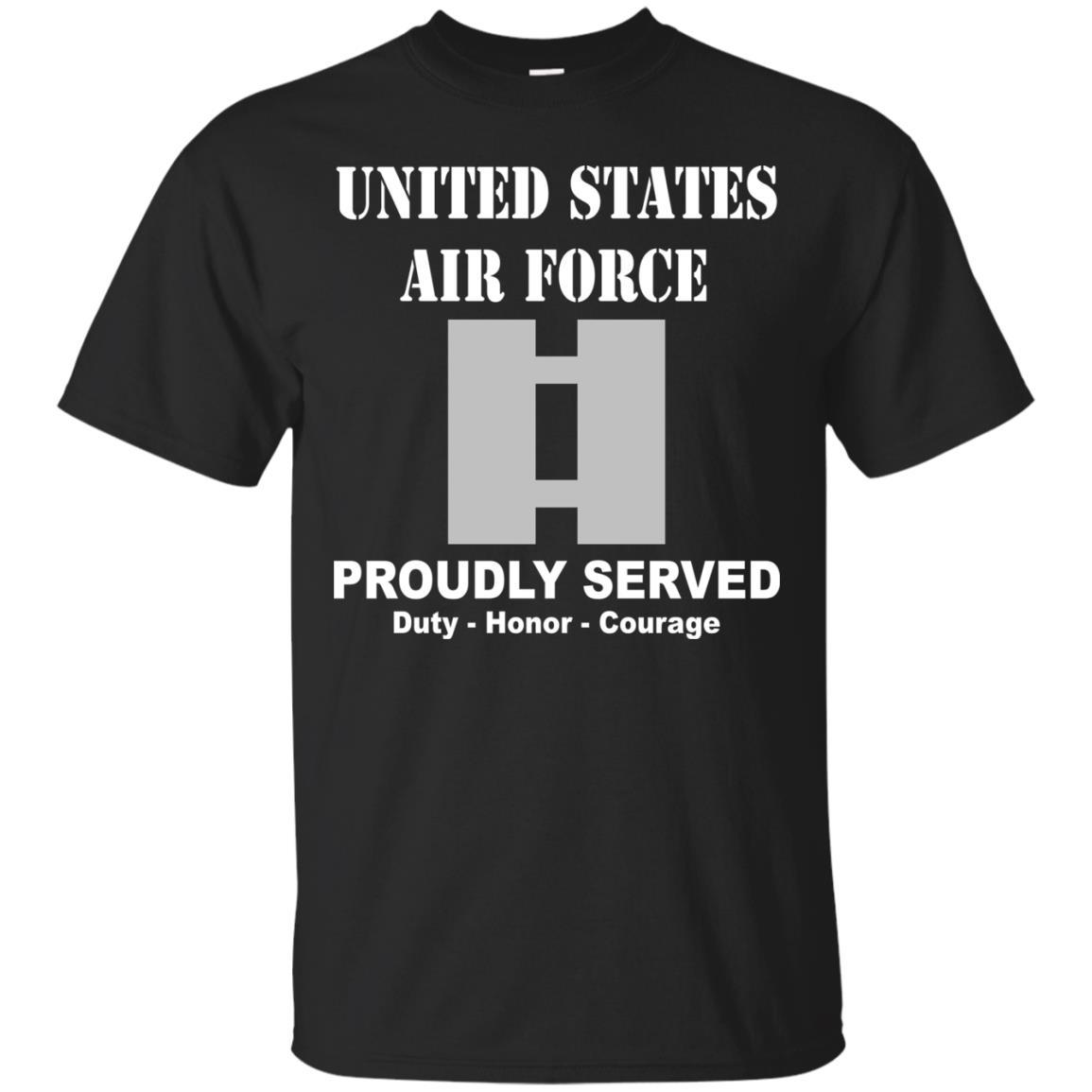 US Air Force O-3 Captain Capt O3 Commissioned Officer Ranks Men Front T Shirt For Air Force-TShirt-USAF-Veterans Nation