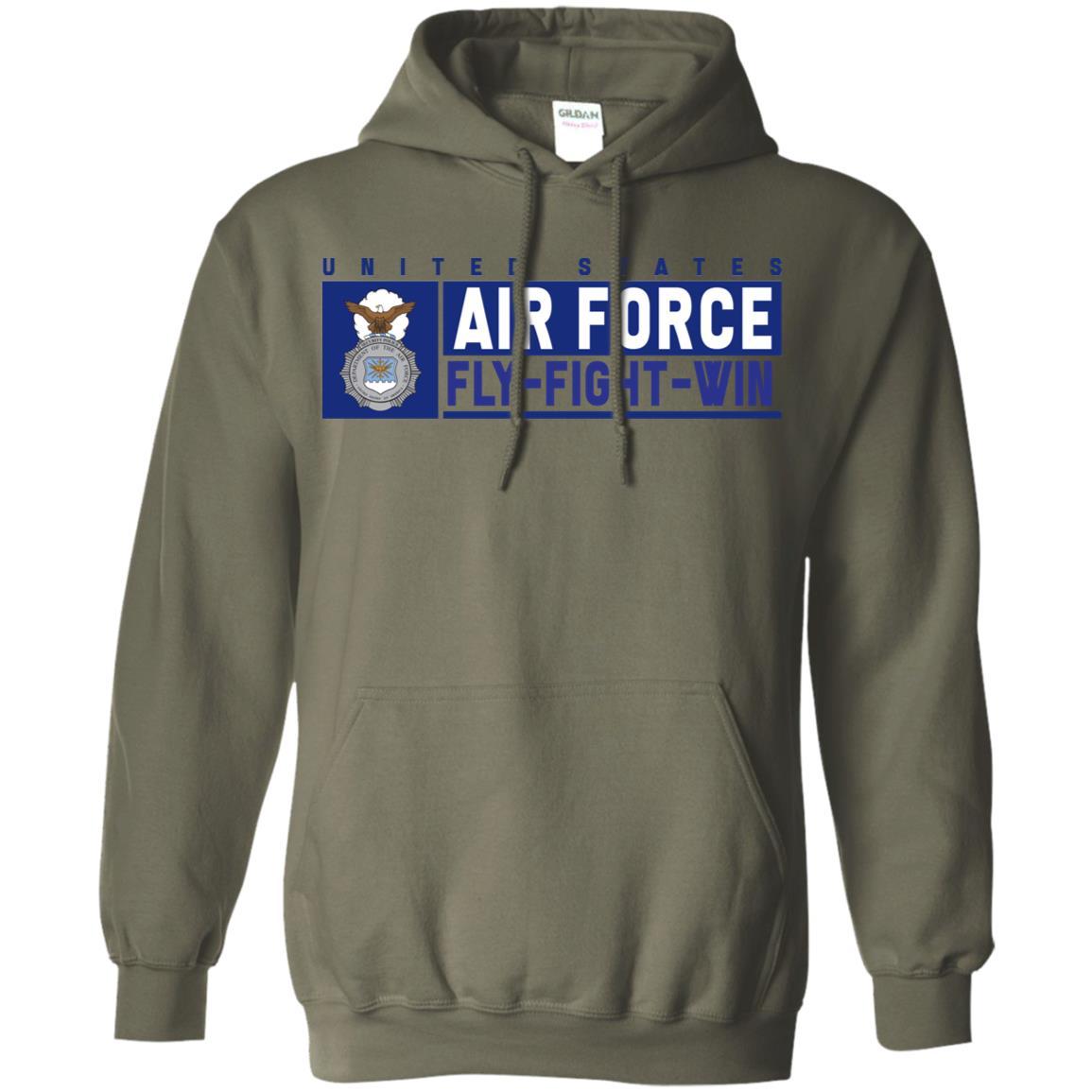 US Air Force Security Police Fly - Fight - Win Long Sleeve - Pullover Hoodie-TShirt-USAF-Veterans Nation