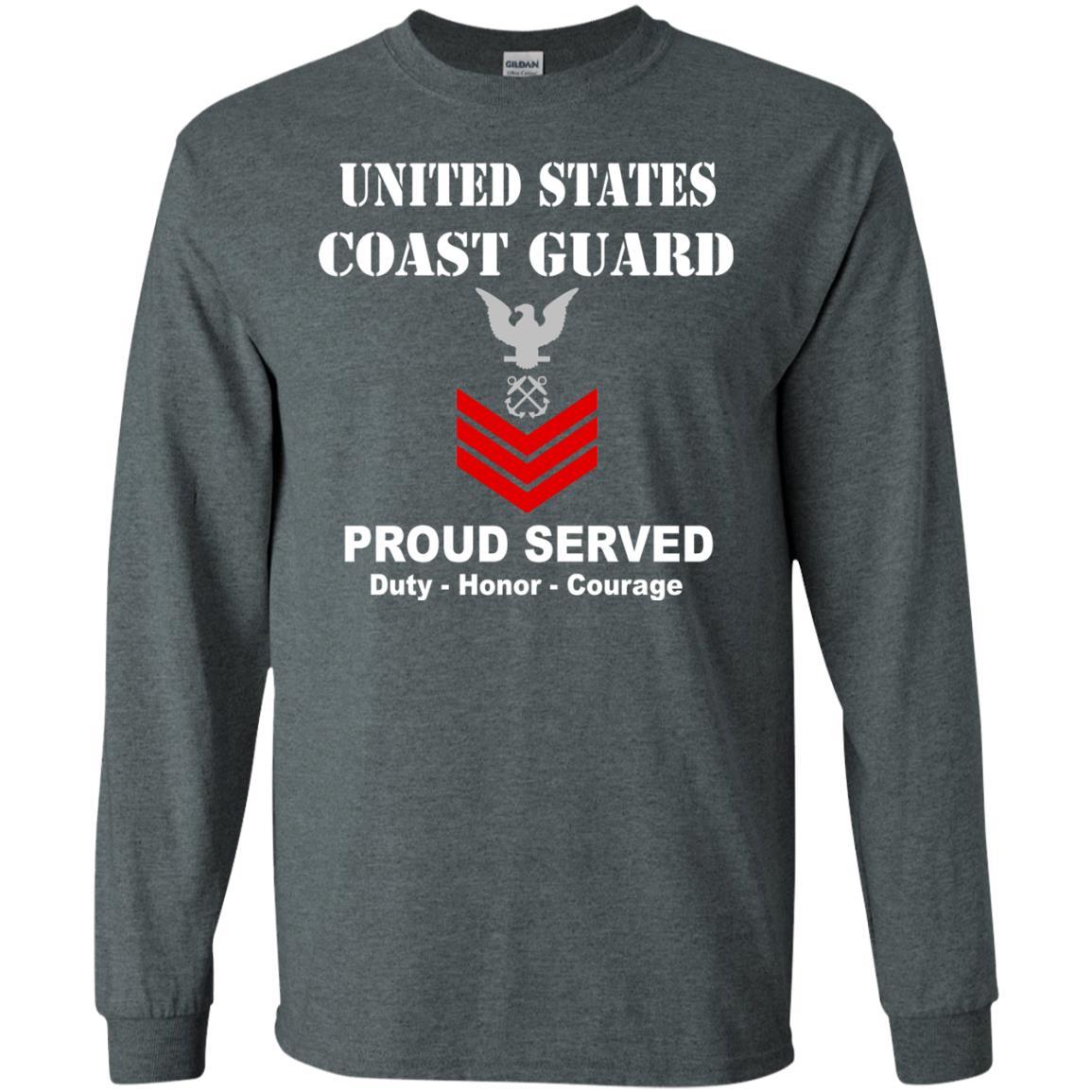 US Coast Guard E-6 Petty Officer First Class E6 PO1 Petty Officer Men Front USCG T Shirt-TShirt-USCG-Veterans Nation