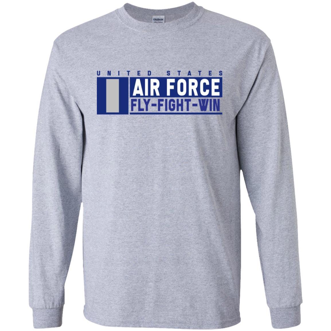 US Air Force O-2 First Lieutenant Fly - Fight - Win Long Sleeve - Pullover Hoodie-TShirt-USAF-Veterans Nation