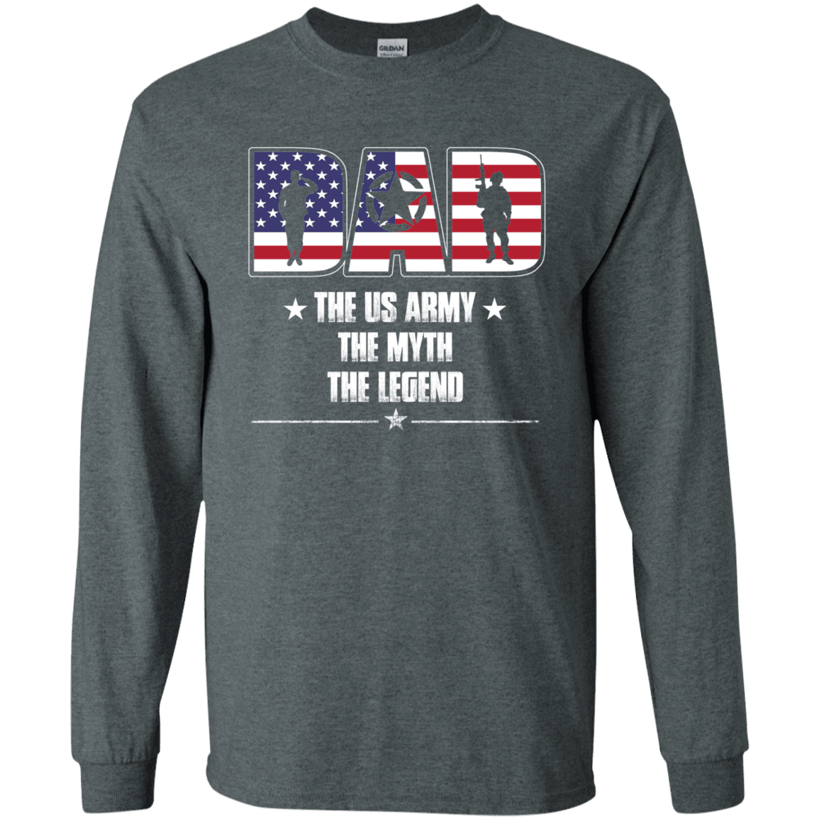 US Army Legend Dad Front T Shirts-TShirt-Army-Veterans Nation