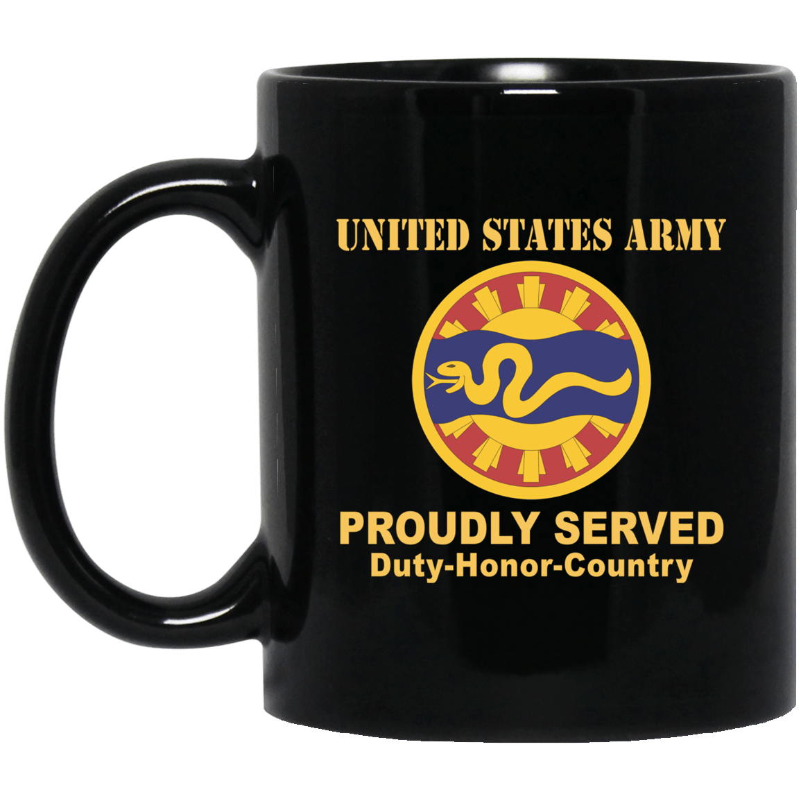 US ARMY 116TH CAVALRY BRIGADE- 11 oz - 15 oz Black Mug-Mug-Army-CSIB-Veterans Nation