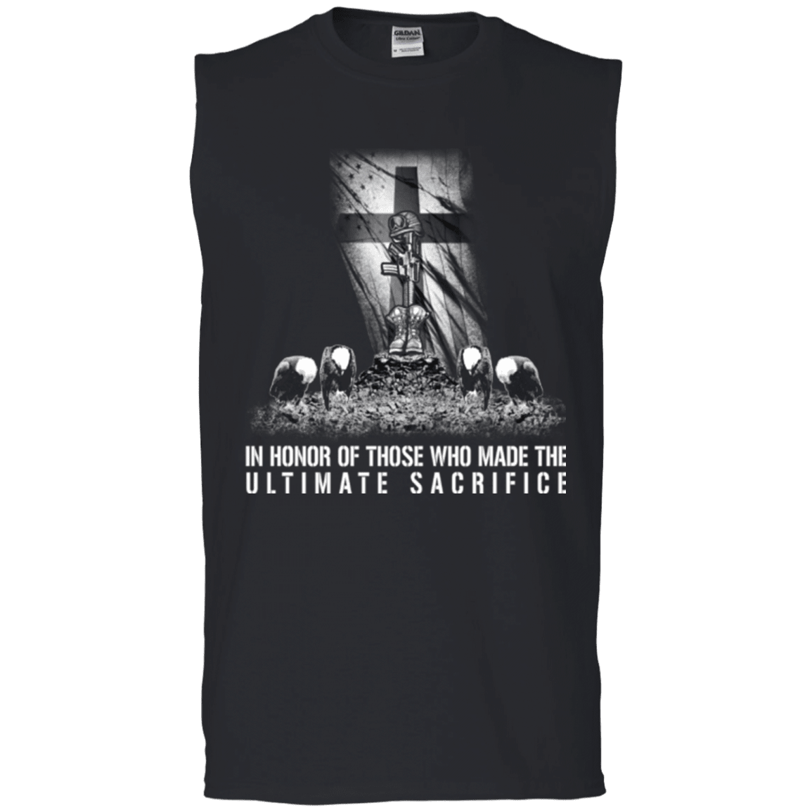 Military T-Shirt "In Honor of Those Who Made The Ultimate Sacrifice"-TShirt-General-Veterans Nation