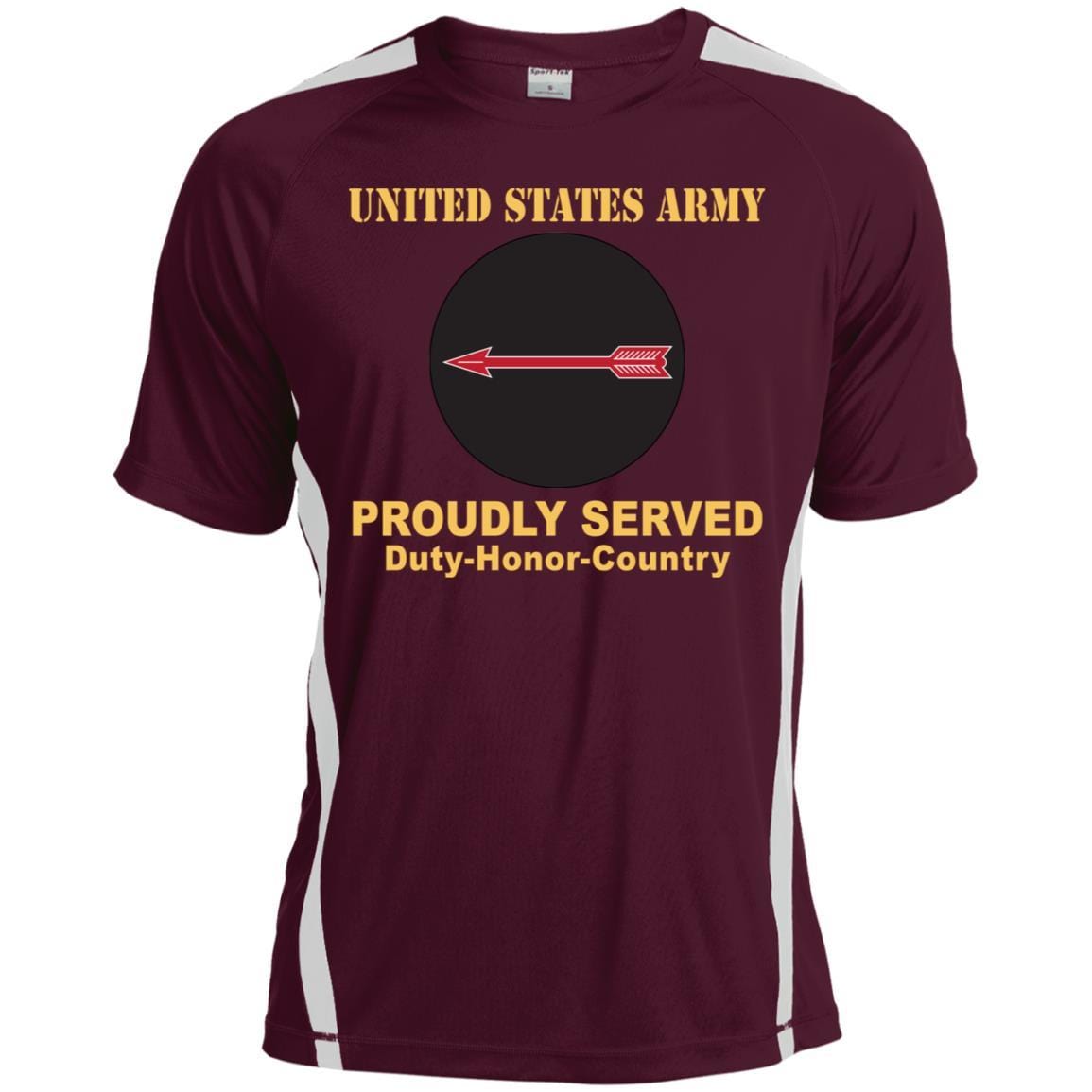 US ARMY CSIB ASYMMETRIC WARFARE GROUP- Proudly Served T-Shirt On Front For Men-TShirt-Army-Veterans Nation