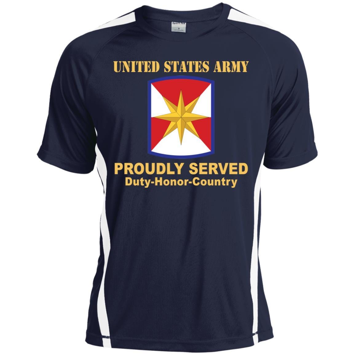 US ARMY 347TH REGIONAL SUPPORT GROUP- Proudly Served T-Shirt On Front For Men-TShirt-Army-Veterans Nation