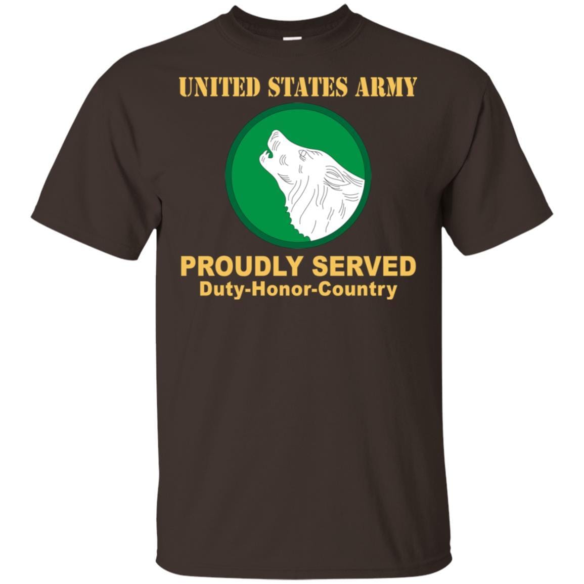 US ARMY 104 TRAINING DIVISION- Proudly Served T-Shirt On Front For Men-TShirt-Army-Veterans Nation