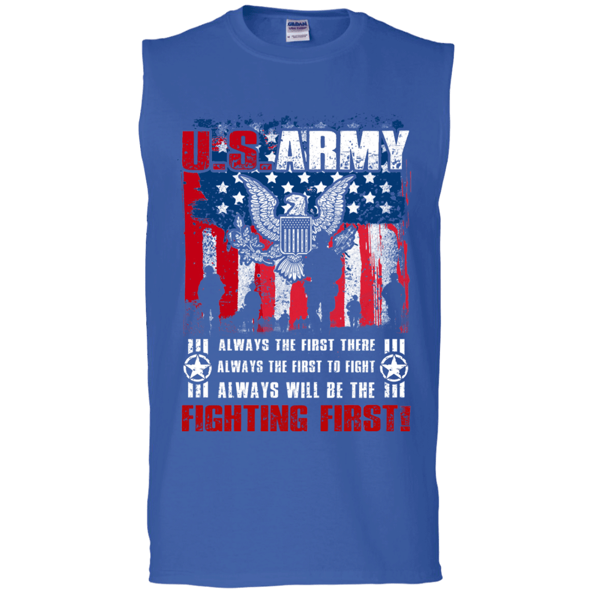 US Army Always Will Be The Fighting First Men Front T Shirts-TShirt-Army-Veterans Nation