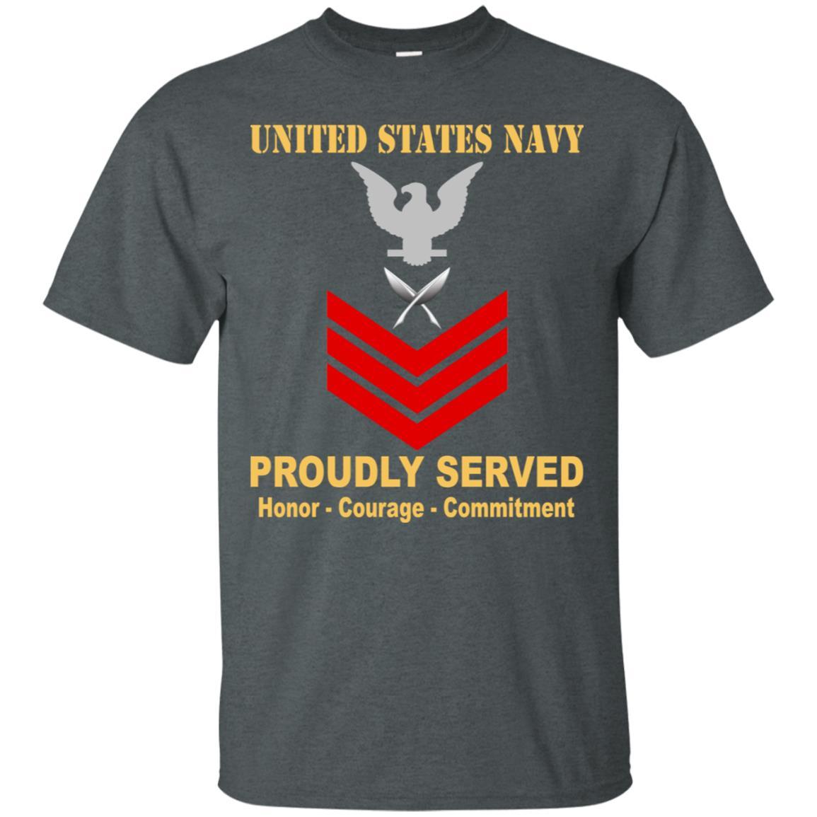 U.S Navy Yeoman Navy YN E-6 Rating Badges Proudly Served T-Shirt For Men On Front-TShirt-Navy-Veterans Nation