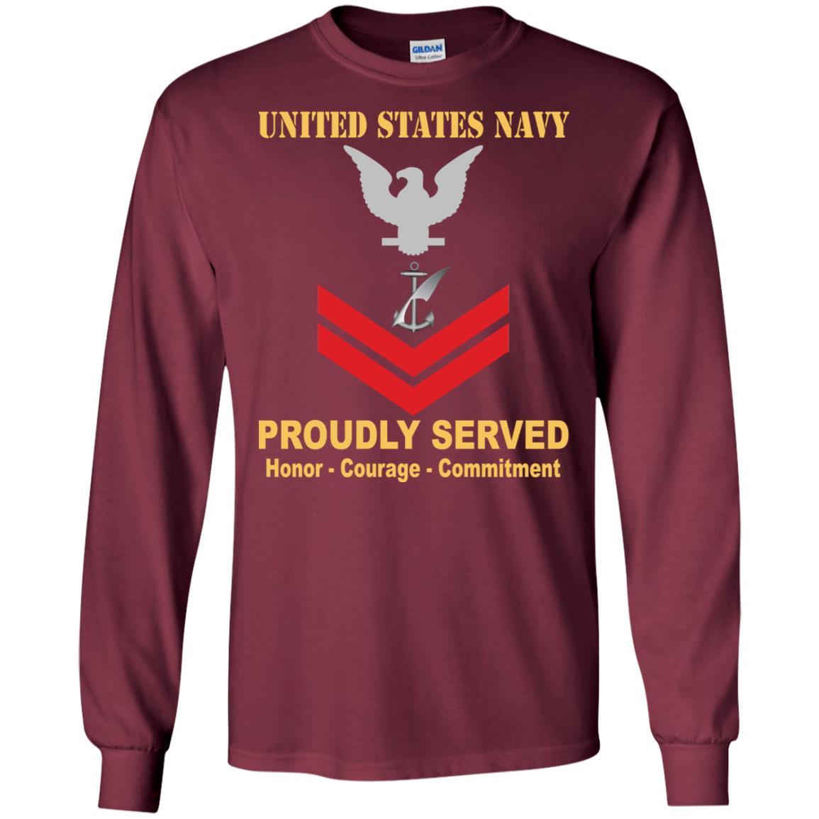 Navy Counselor Navy NC E-5 Rating Badges Proudly Served T-Shirt For Men On Front-TShirt-Navy-Veterans Nation