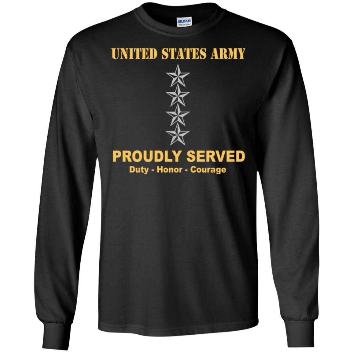 US Army O-10 General O10 GEN General Officer Ranks Men Front Shirt US Army Rank-TShirt-Army-Veterans Nation