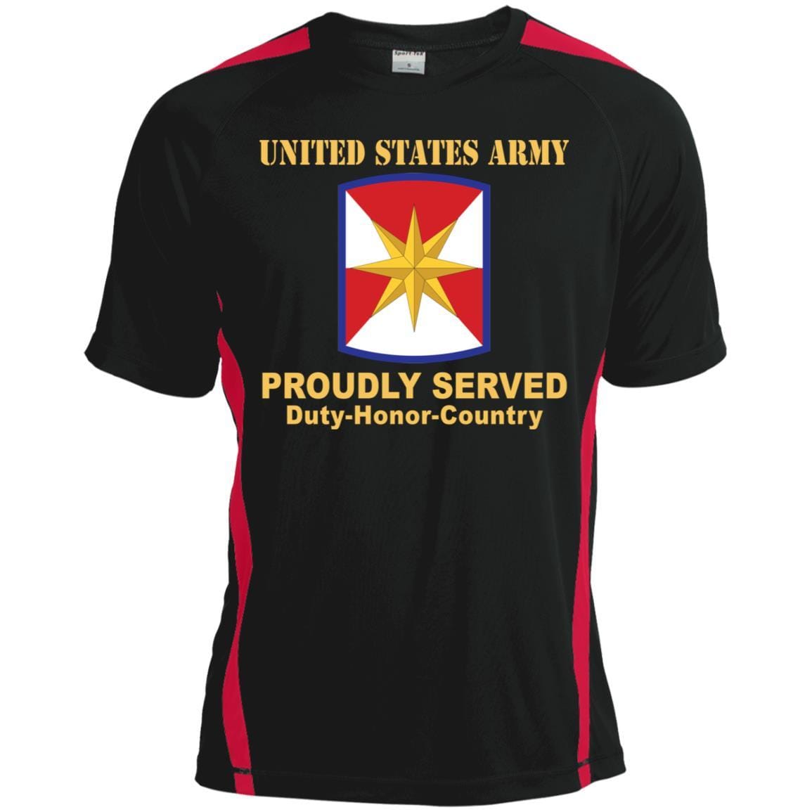 US ARMY 347TH REGIONAL SUPPORT GROUP- Proudly Served T-Shirt On Front For Men-TShirt-Army-Veterans Nation