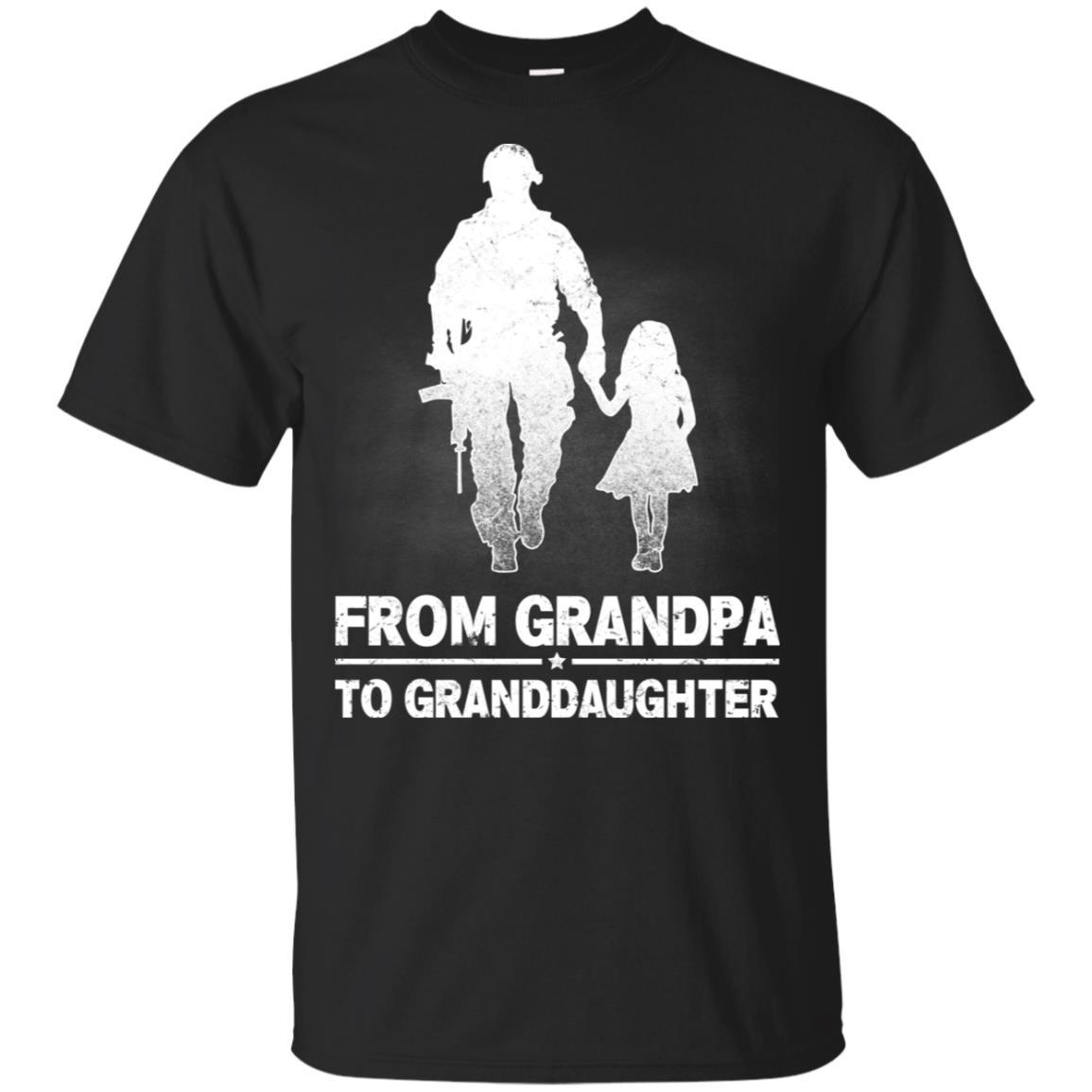 Military T-Shirt "From Grandpa to granddaughter On" Front-TShirt-General-Veterans Nation
