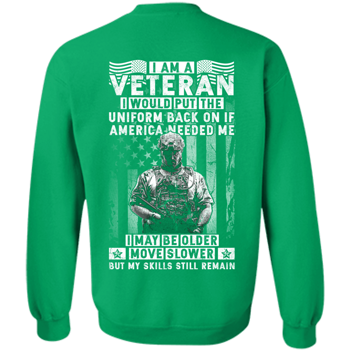 Military T-Shirt "I am a Veteran" Men Back-TShirt-General-Veterans Nation