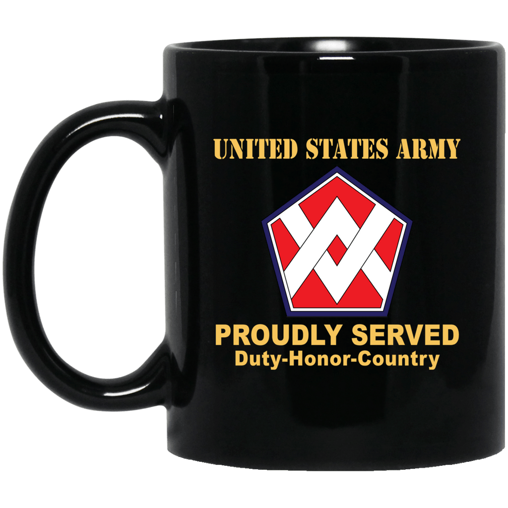 US ARMY 55TH SUSTAINMENT BRIGADE CSIB - 11 oz - 15 oz Black Mug-Mug-Army-CSIB-Veterans Nation