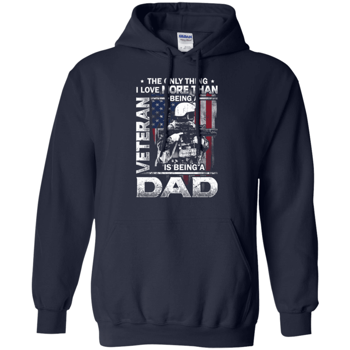 Military T-Shirt "Father's Day - I Love Being A Dad Veteran - Men" Front-TShirt-General-Veterans Nation