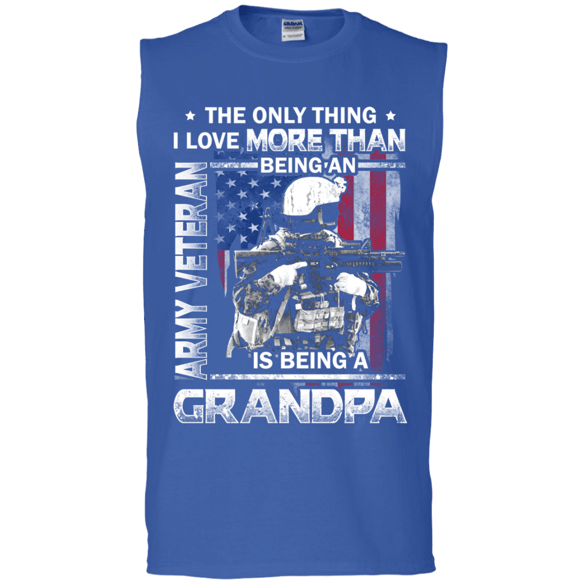 Army Veteran I love Being A Grandpa Men Front T Shirts-TShirt-Army-Veterans Nation