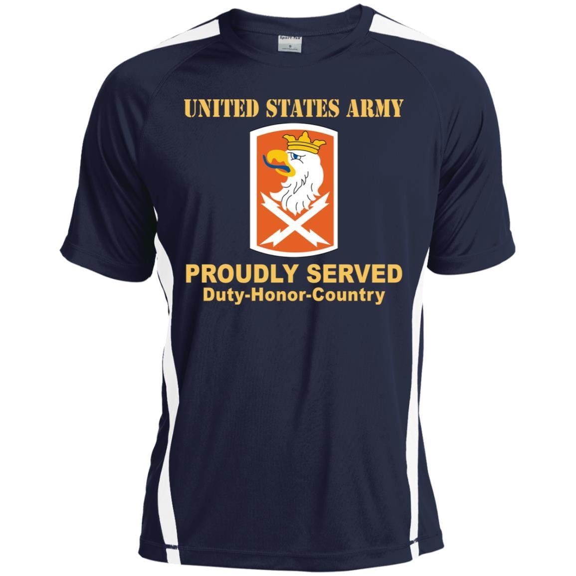 US ARMY 22ND SIGNAL BRIGADE- Proudly Served T-Shirt On Front For Men-TShirt-Army-Veterans Nation