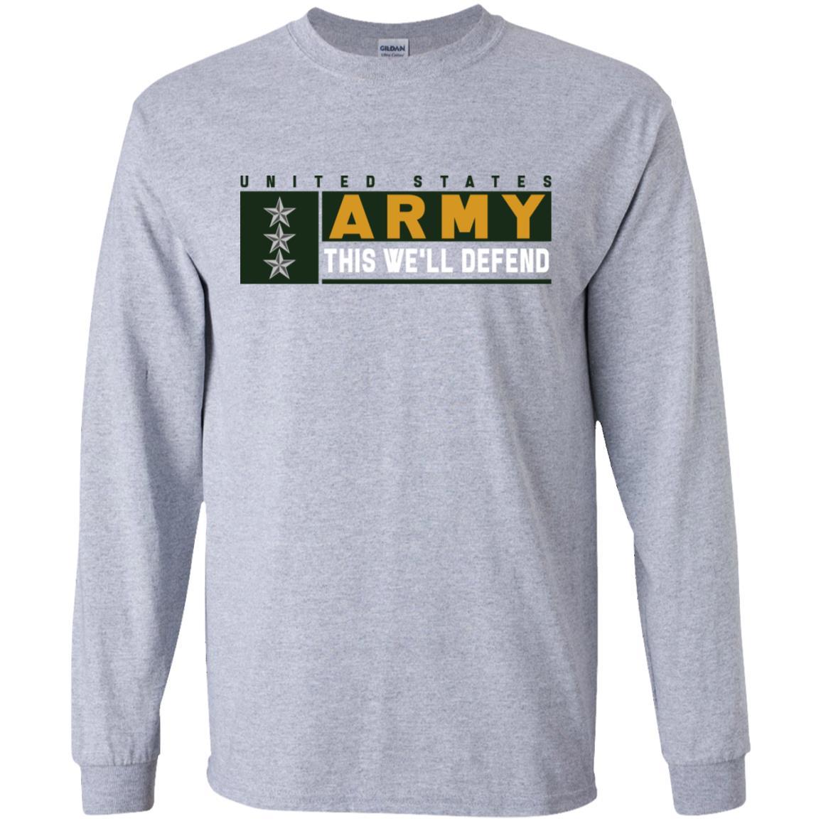 US Army O-9 This We Will Defend Long Sleeve - Pullover Hoodie-TShirt-Army-Veterans Nation