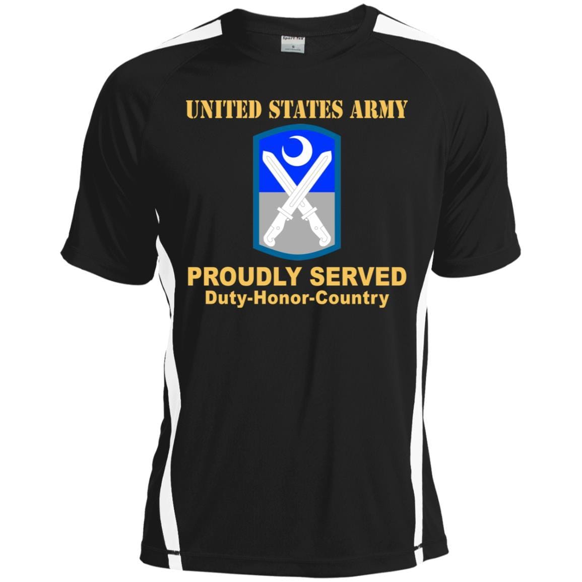 US ARMY 218TH MANEUVER ENHANCEMENT BRIGADE - Proudly Served T-Shirt On Front For Men-TShirt-Army-Veterans Nation