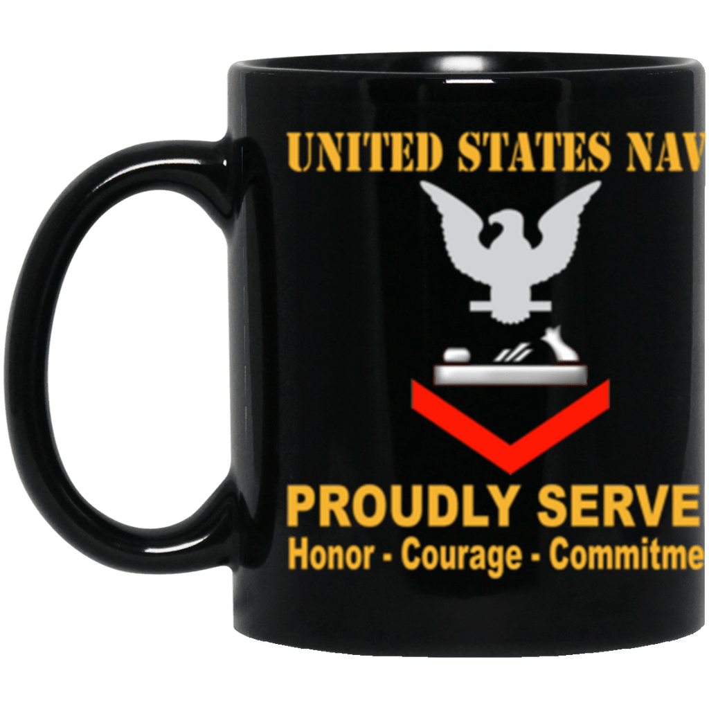 US Navy Patternmaker Navy PM E-4 11 oz. Black Mug-Drinkware-Veterans Nation