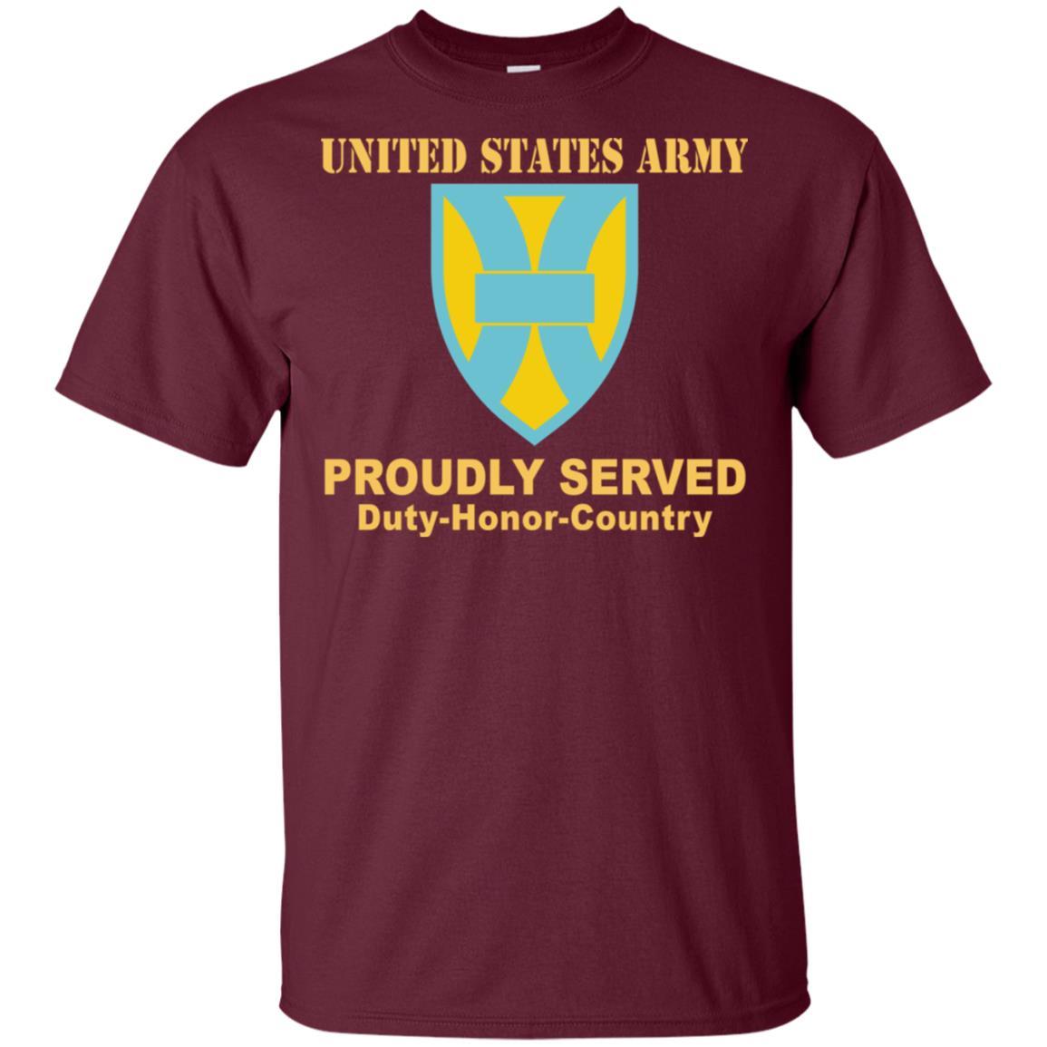 US ARMY 21ST SUSTAINMENT COMMAND- Proudly Served T-Shirt On Front For Men-TShirt-Army-Veterans Nation