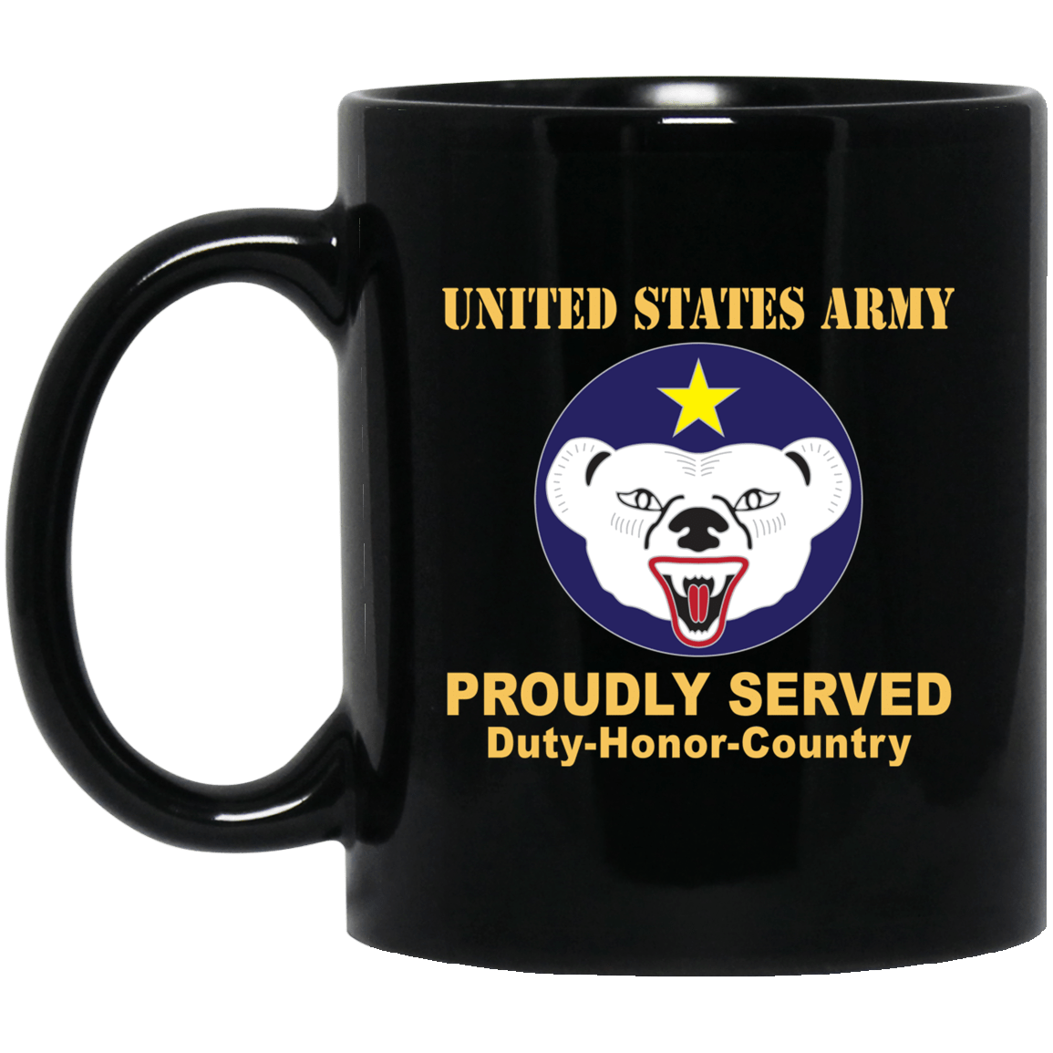 US ARMY CSIB ALASKA- 11 oz - 15 oz Black Mug-Mug-Army-CSIB-Veterans Nation