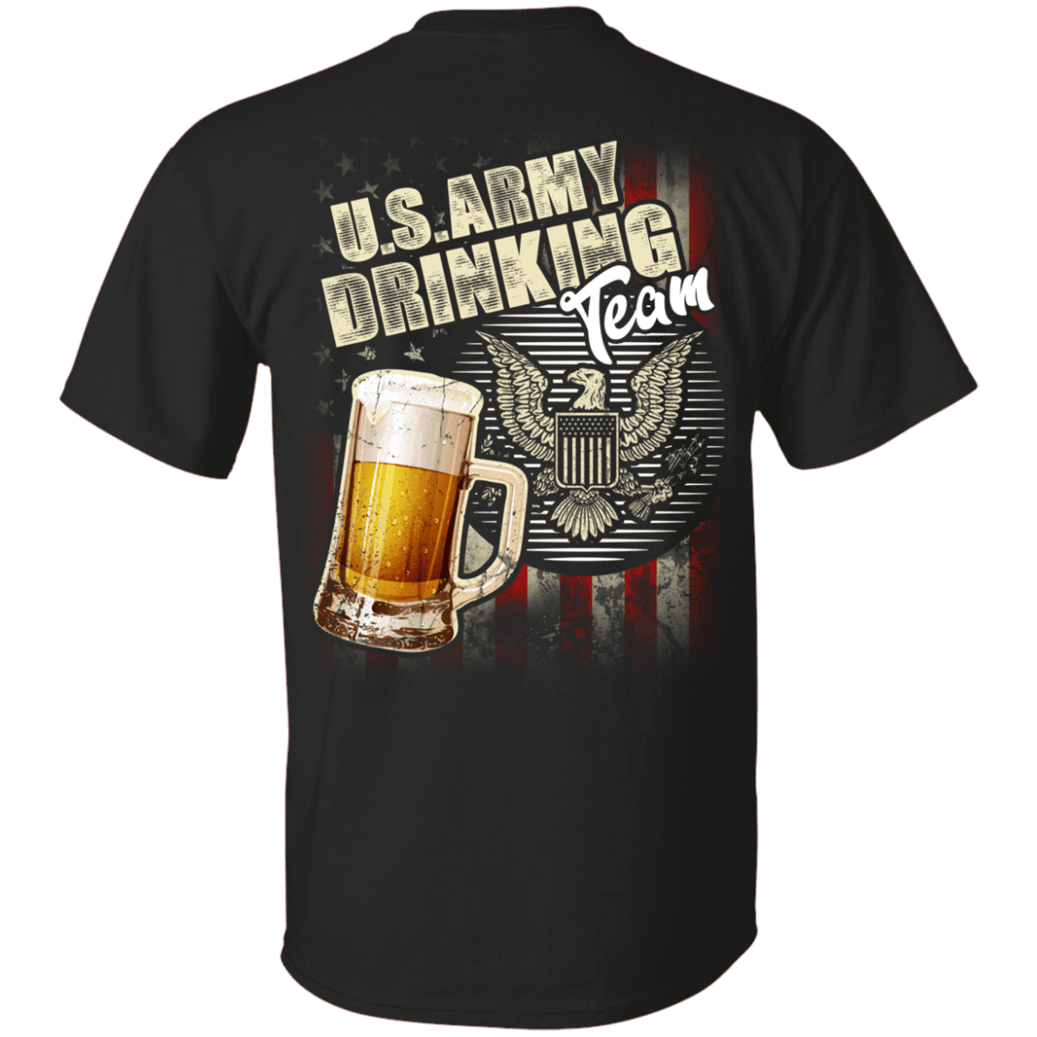 US Army Drinking Bear Team Back T Shirts-TShirt-Army-Veterans Nation