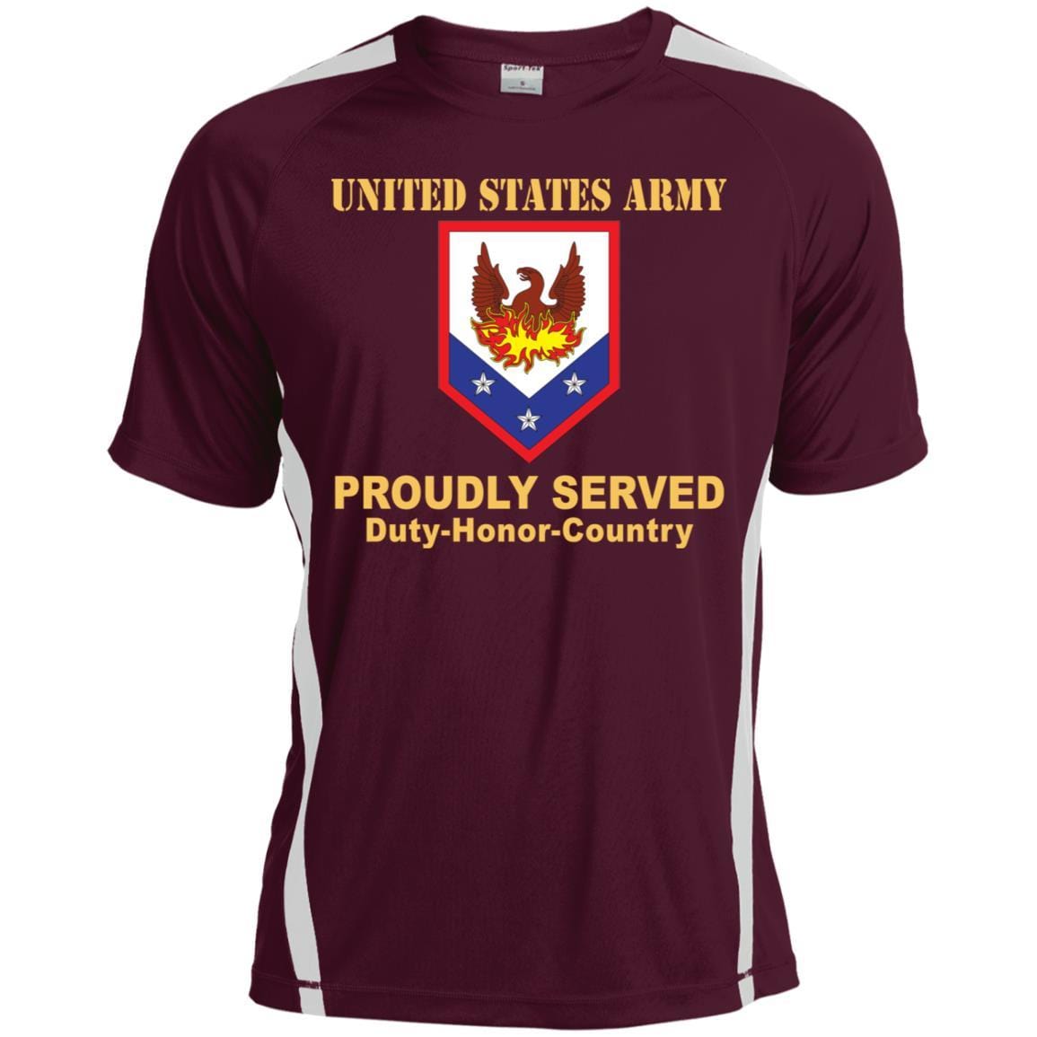 US ARMY 110 MANEUVER ENHANCEMENT BRIGADE- Proudly Served T-Shirt On Front For Men-TShirt-Army-Veterans Nation