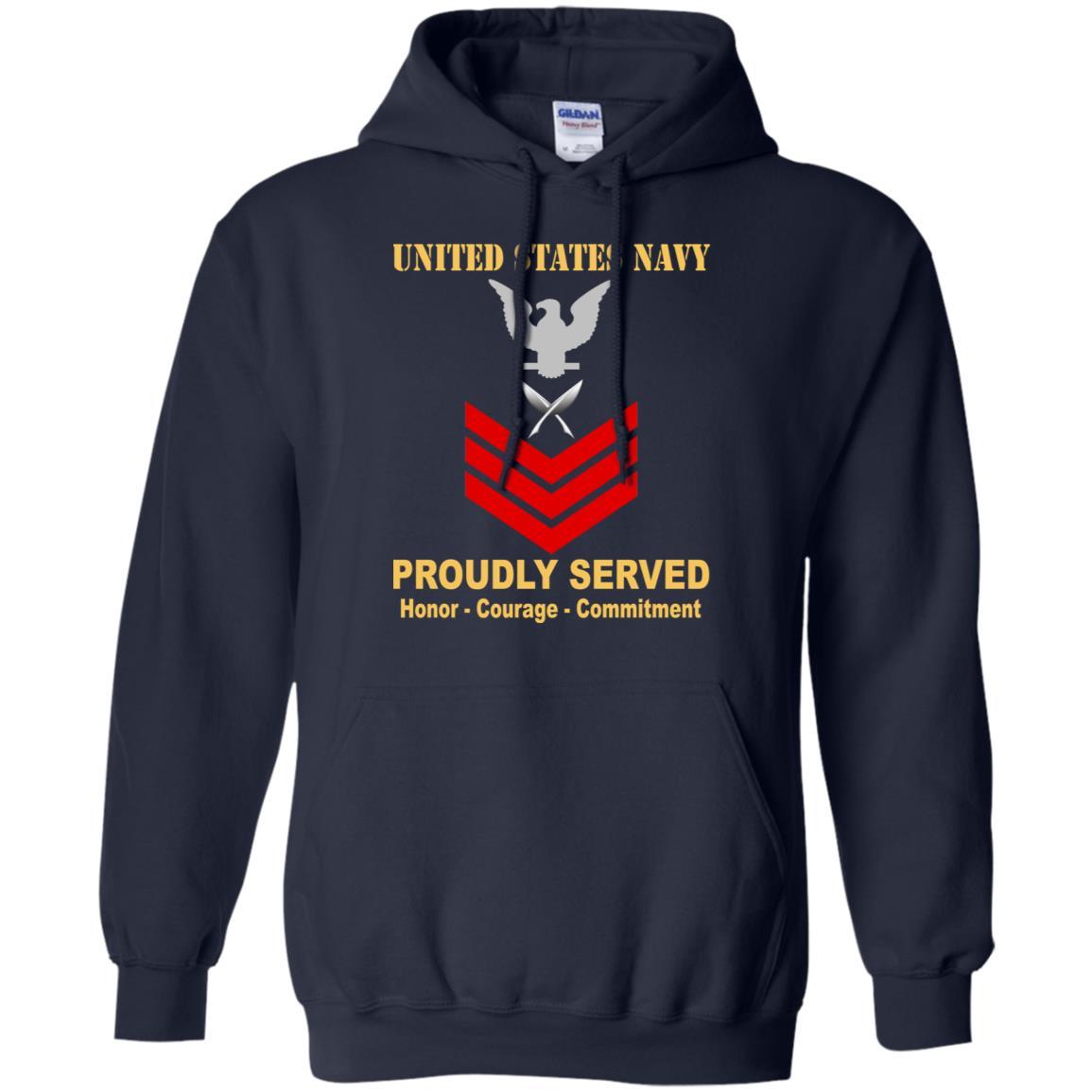 U.S Navy Yeoman Navy YN E-6 Rating Badges Proudly Served T-Shirt For Men On Front-TShirt-Navy-Veterans Nation