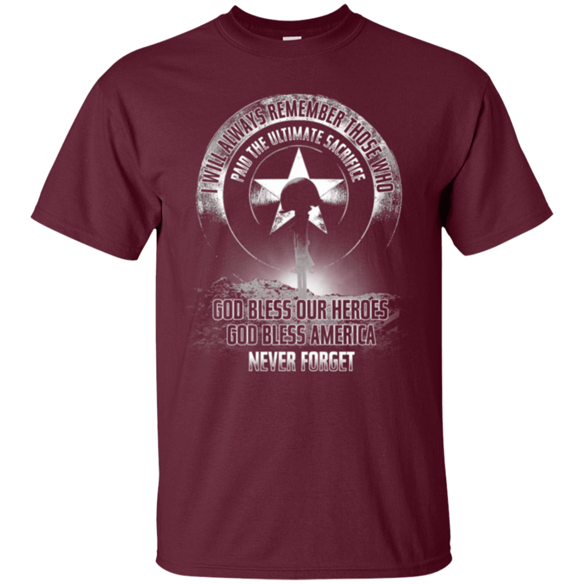 Military T-Shirt "Never Forget Who Paid The Ultimate Sacrifice"-TShirt-General-Veterans Nation