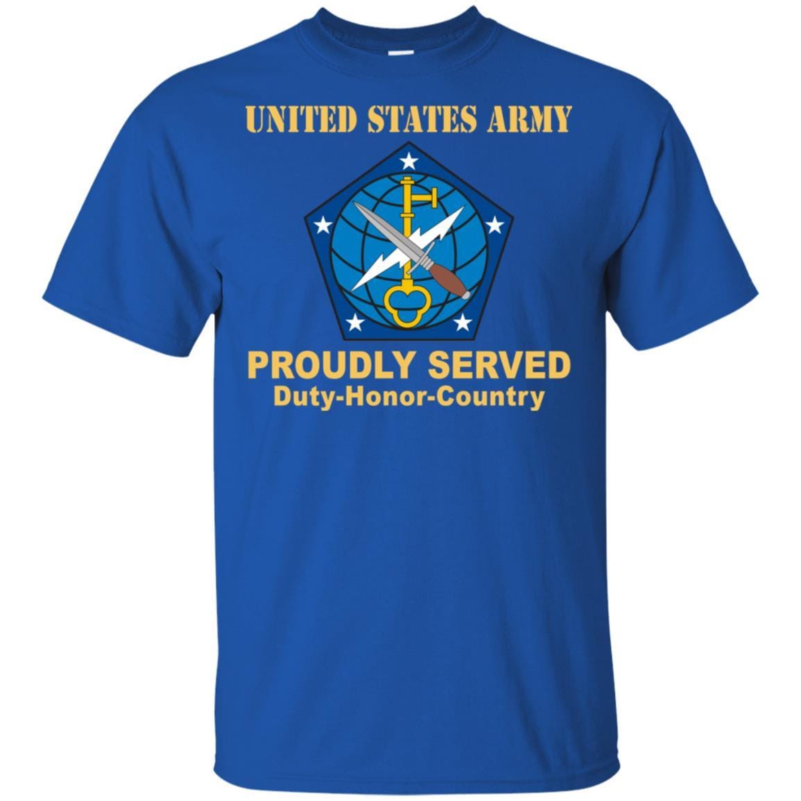 US ARMY 704TH MILITARY INTELLIGENCE BRIGADE- Proudly Served T-Shirt On Front For Men-TShirt-Army-Veterans Nation