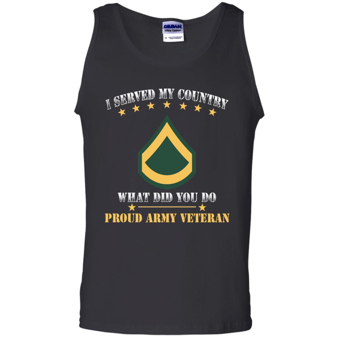 Army E-3 PFC E3 Private First Class Ranks Men Front T Shirt - Proud US Army Veteran-TShirt-Army-Veterans Nation
