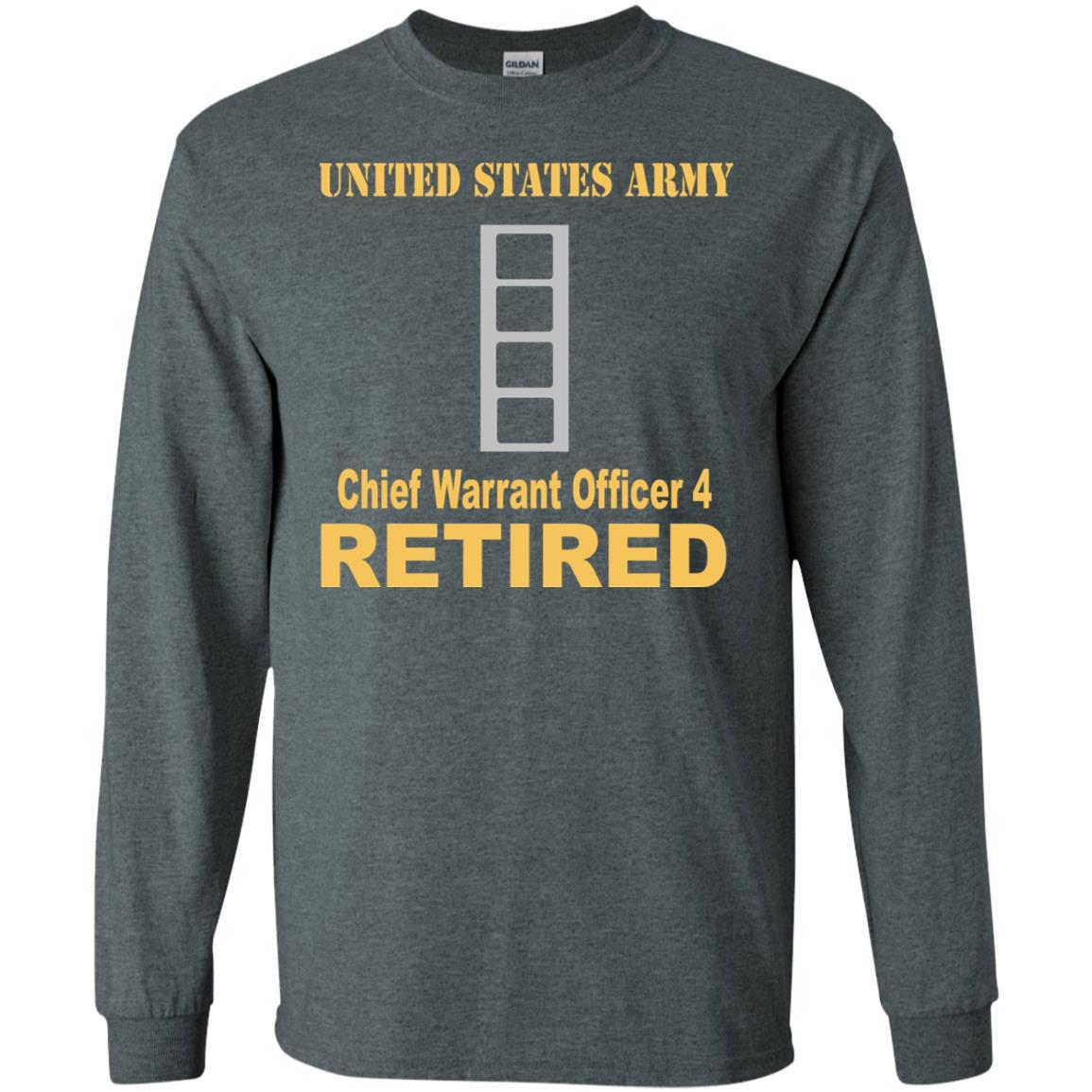 US Army W-4 Chief Warrant Officer 4 W4 CW4 Warrant Officer Retired Men T Shirt On Front-TShirt-Army-Veterans Nation