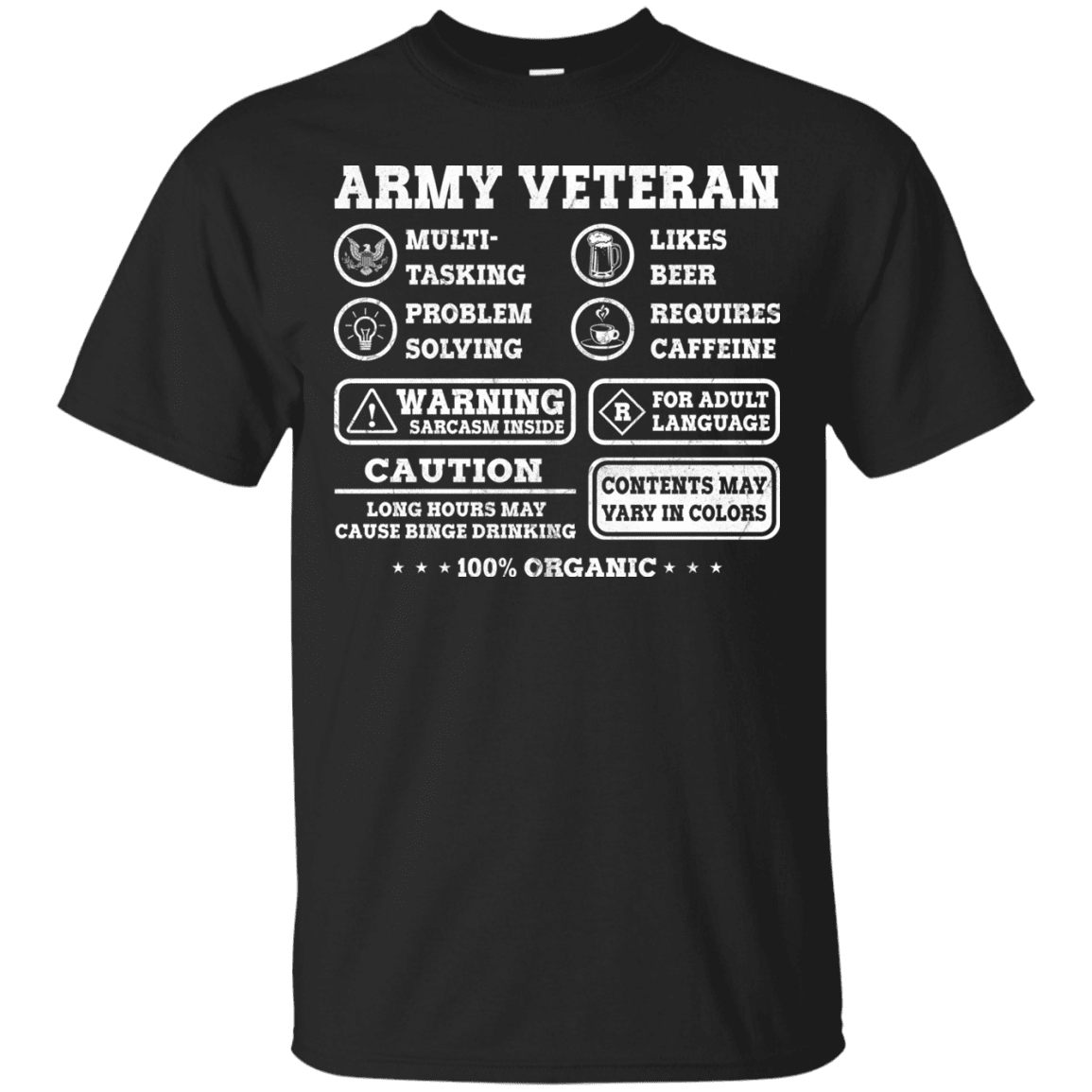 Army Veteran Multitasking Sarcasm Men Front T Shirts-TShirt-Army-Veterans Nation