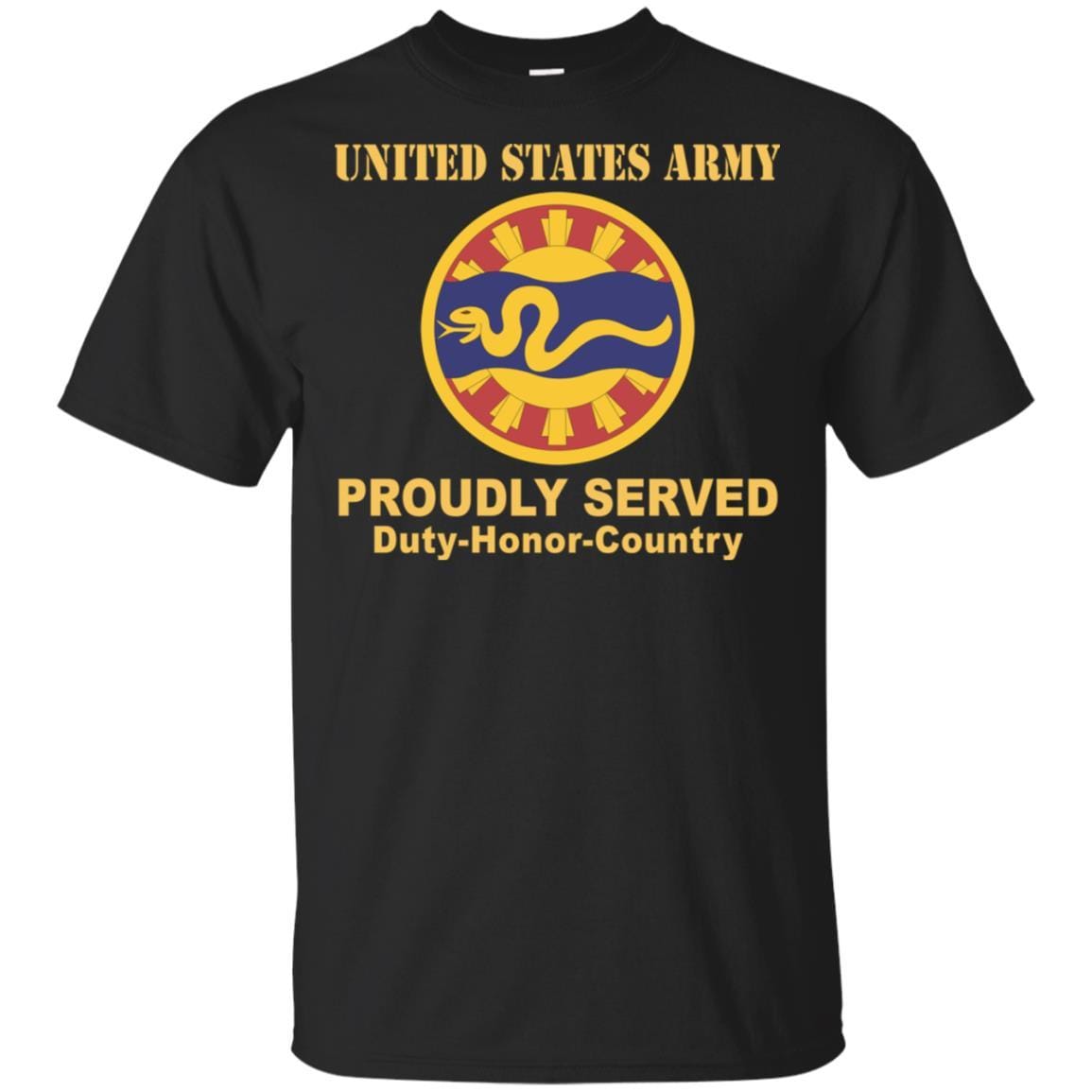 US ARMY 116TH CAVALRY BRIGADE- Proudly Served T-Shirt On Front For Men-TShirt-Army-Veterans Nation