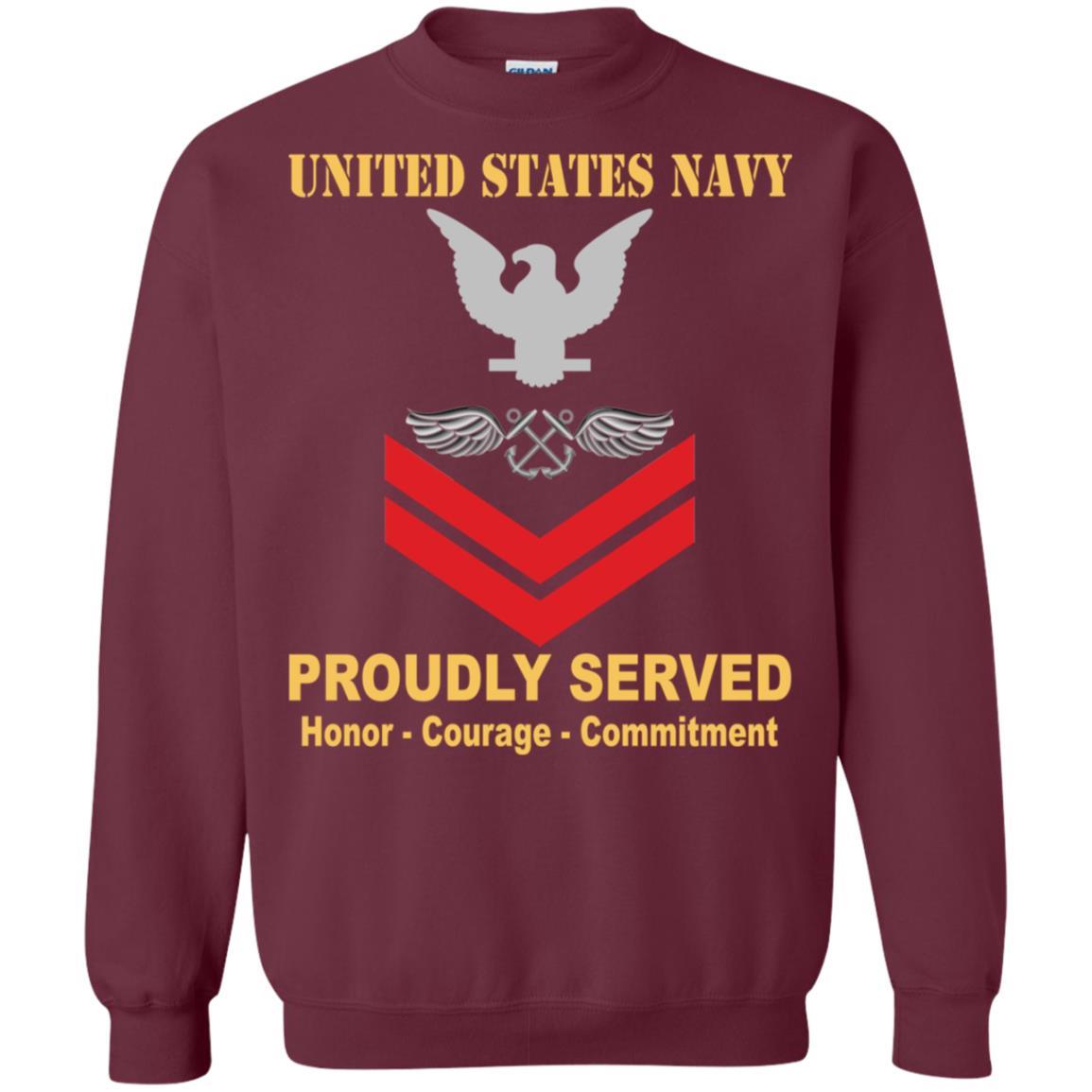 U.S Navy Aviation Boatswain's Mate Navy AB E-5 Rating Badges Proudly Served T-Shirt For Men On Front-TShirt-Navy-Veterans Nation