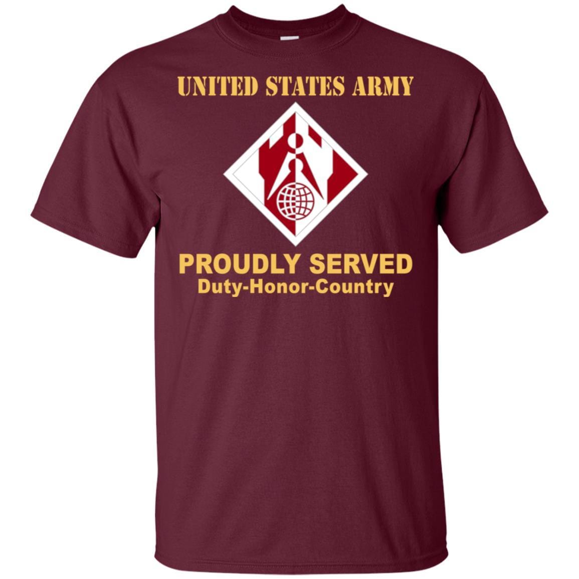 US ARMY CSIB CORPS OF ENGINEER- Proudly Served T-Shirt On Front For Men-TShirt-Army-Veterans Nation