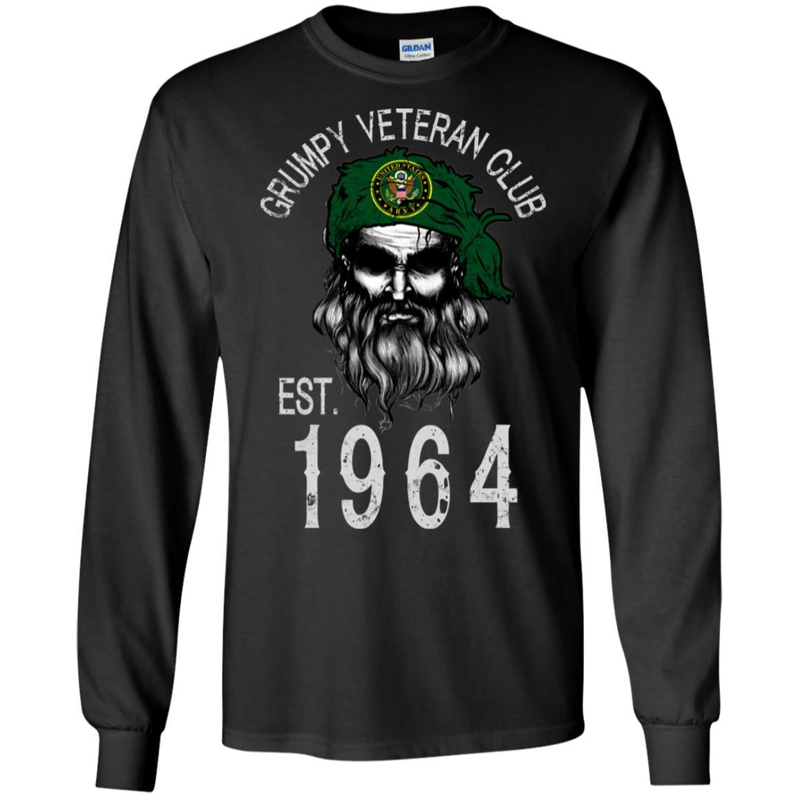 Grumpy Army Veteran Club T-Shirt On Front-TShirt-Army-Veterans Nation