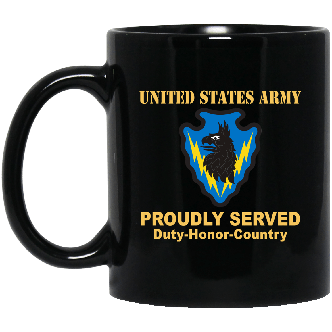 US ARMY 71ST EXPEDITIONARY MILITARY INTELLIGENCE BRIGADE - 11 oz - 15 oz Black Mug-Mug-Army-CSIB-Veterans Nation