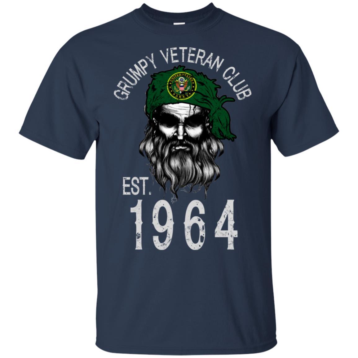 Grumpy Army Veteran Club T-Shirt On Front-TShirt-Army-Veterans Nation