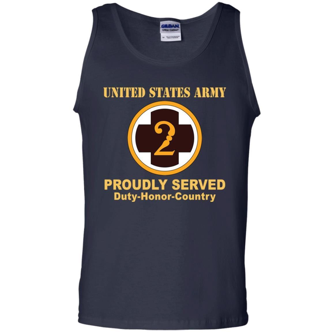 US ARMY 2ND MEDICAL BRIGADE- Proudly Served T-Shirt On Front For Men-TShirt-Army-Veterans Nation