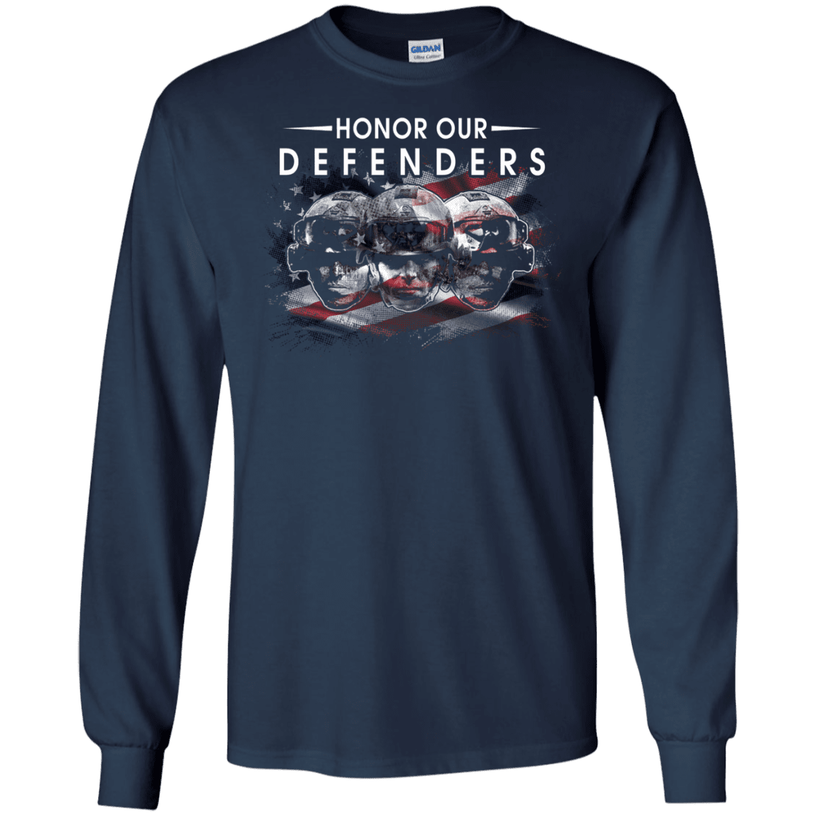 Military T-Shirt "HONOR OUR DEFENDER"-TShirt-General-Veterans Nation