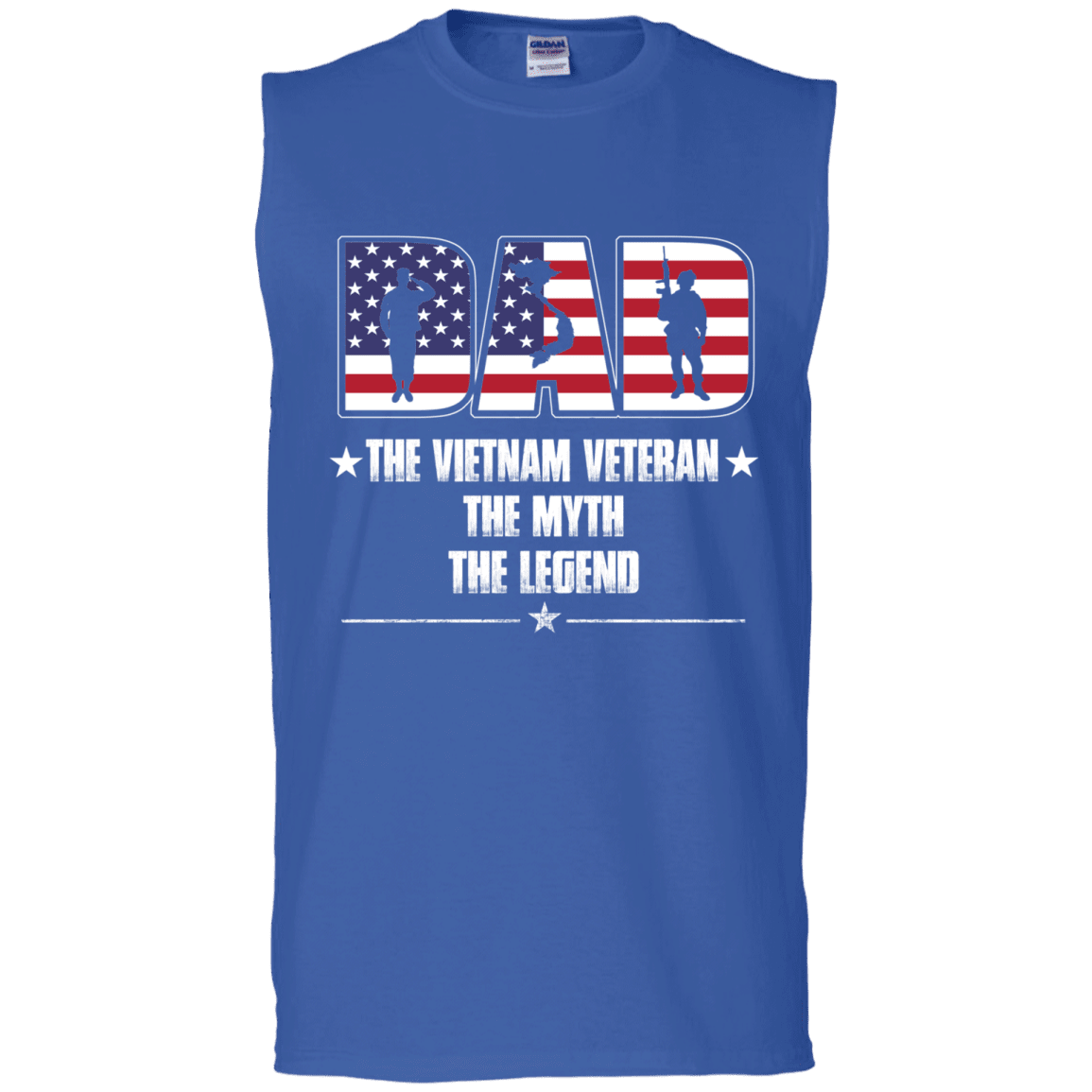 Military T-Shirt "Vietnam Veteran Legend Dad" Front-TShirt-General-Veterans Nation